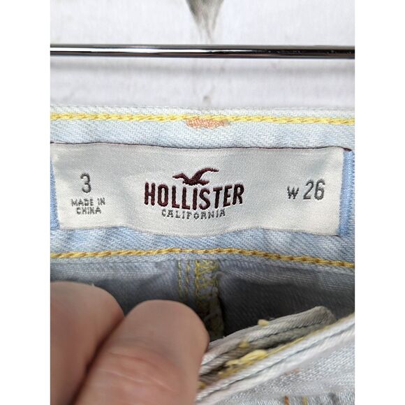 HOLLISTER Y2K Grunge Wash Low-Rise Micro-Mini Festival Denim Skirt Junior Size 3 - Picture 5 of 6